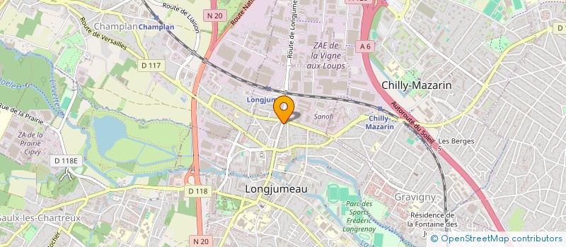 localisation de l'entreprise ETUDES ET REALISATIONS à LONGJUMEAU