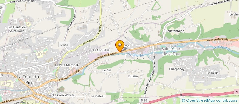 localisation de l'entreprise ETUDES ET REALISATIONS  SAINT-CLAIR-DE-LA-TOUR