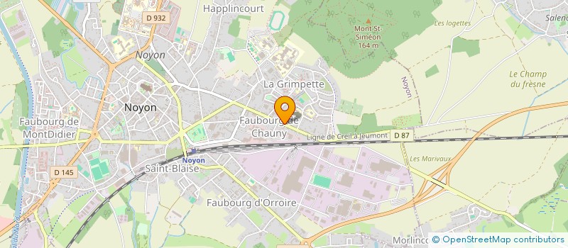 localisation de l'entreprise ETUDES ET REALISATIONS DU NOYONNAIS à NOYON