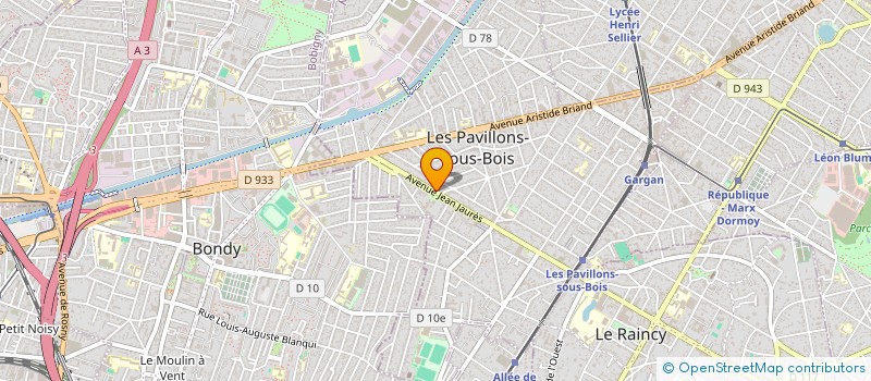 localisation de l'entreprise ETUDES ET REALISATIONS INDUSTR à LES PAVILLONS-SOUS-BOIS
