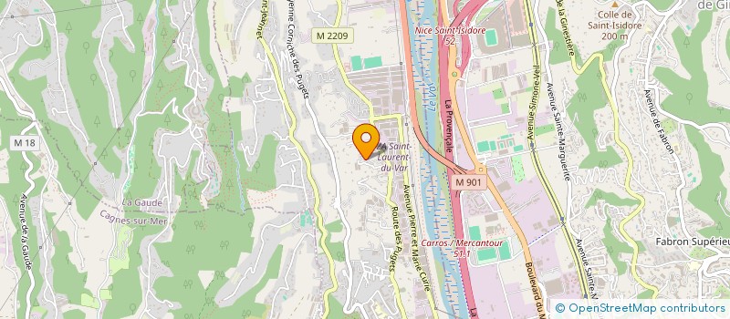 localisation de l'entreprise ETUDES ET REALISATIONS TOUS TRAVAUX BATI à SAINT-LAURENT-DU-VAR