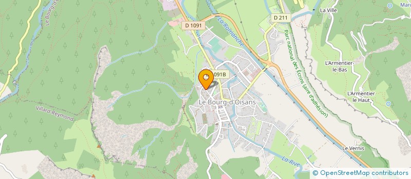 localisation de l'entreprise ETUDES ET SKI DES 6 VALLEES  LE BOURG D'OISANS