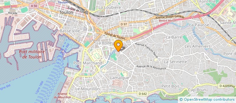 localisation de l'entreprise ETUDES ET SOLUTIONS à TOULON