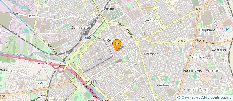 localisation de l'entreprise ETUDES ET STRATEGIES à REIMS