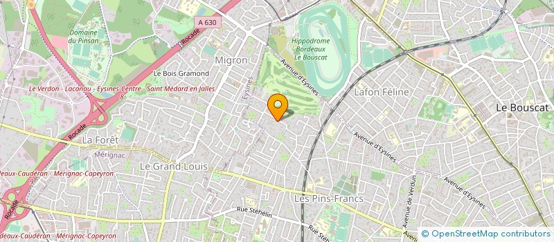 localisation de l'entreprise ETUDES ET SUIVIS DE TRAVAUX à BORDEAUX