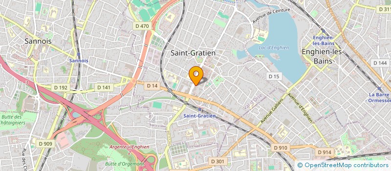 localisation de l'entreprise ETUDES ET TECHNIQUES DE COMMUNICATION  SAINT-GRATIEN