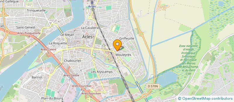 localisation de l'entreprise ETUDES ET TECHNIQUES DE SIGNALISATION à ARLES