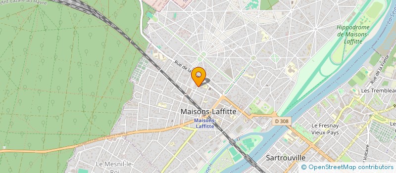 localisation de l'entreprise ETUDES ET TECHNIQUES DES FLUIDES DU BATIMENT  MAISONS-LAFFITTE