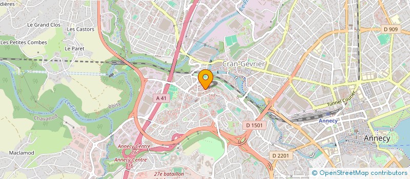 localisation de l'entreprise ETUDES ET TERRITOIRES à ANNECY