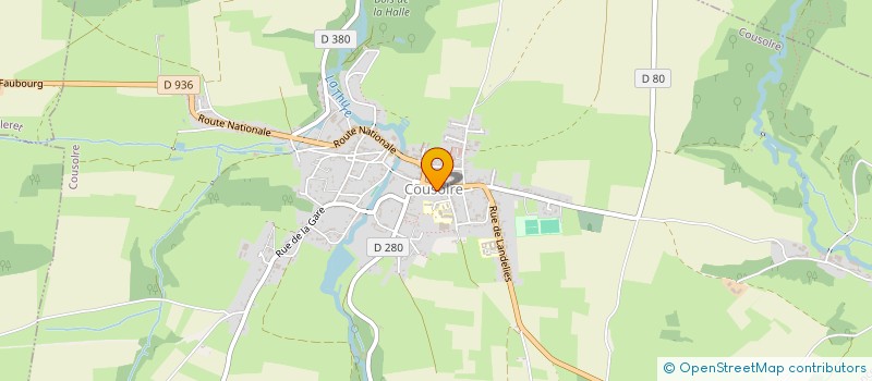 localisation de l'entreprise ETUDES ET TRAVAUX DL  COUSOLRE