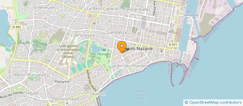 localisation de l'entreprise ETUDES ET TRAVAUX DU BATIMENT DE L OCEAN à SAINT-NAZAIRE
