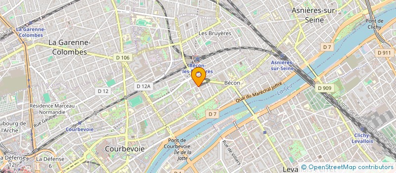 localisation de l'entreprise ETUDES FINANCIERES ET COMMERCIALES à COURBEVOIE
