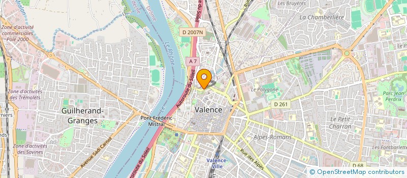 localisation de l'entreprise ETUDES GENEALOGIQUES DROME ASSOCIATION  VALENCE