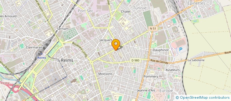localisation de l'entreprise ETUDES GESTION COORDINATION à REIMS