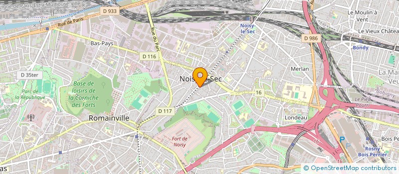 localisation de l'entreprise ETUDES IMMOBILIERES COMMERCIAL. DE L'EST  NOISY-LE-SEC