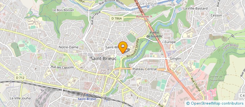 localisation de l'entreprise ETUDES JURIDIQUES IMMOBILIERES à SAINT-BRIEUC