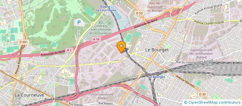 localisation de l'entreprise ETUDES LOGISTIQUE EXPEDITIONS à LE BOURGET
