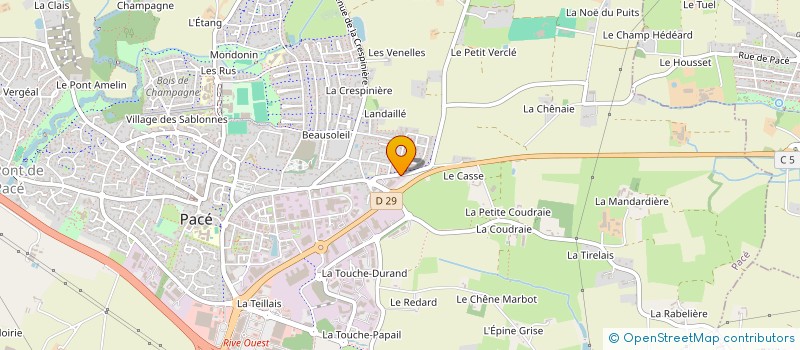 localisation de l'entreprise ETUDES MACHINES SPECIAL OUEST à PACE