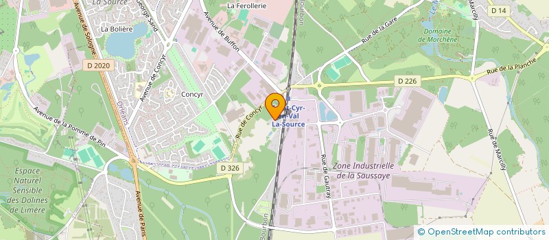 localisation de l'entreprise ETUDES, MAITRISE D'OEUVRE, COORDINATION S.P.S, BATIMENT & TRAVAUX PUBLICS à SAINT-CYR-EN-VAL