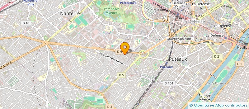 localisation de l'entreprise ETUDES MECA DE PROTOTYPES OUTI à NANTERRE