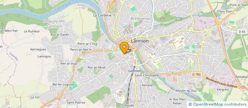 localisation de l'entreprise ETUDES OPTRONIQUE LOGICIELS ELECTRONIQUE à LANNION