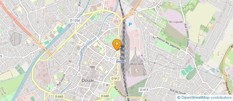 localisation de l'entreprise ETUDES ORGANISAT TRANSPORTS DEPLACEMENTS à DOUAI