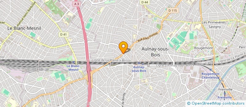 localisation de l'entreprise ETUDES REAL DE MENUISERIES D'AGENCEMENTS  AULNAY-SOUS-BOIS