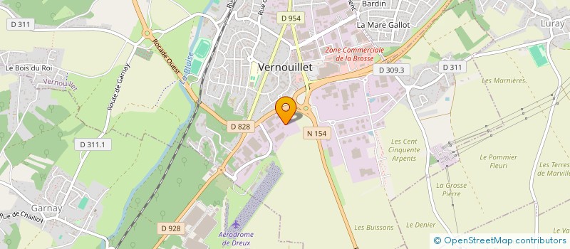 localisation de l'entreprise ETUDES REALI TECHNIQUES EURE ET LOIR à VERNOUILLET