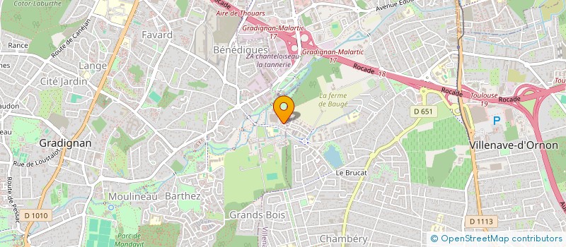 localisation de l'entreprise ETUDES  REALIS ENERGIES RENOUVELABLES  GRADIGNAN