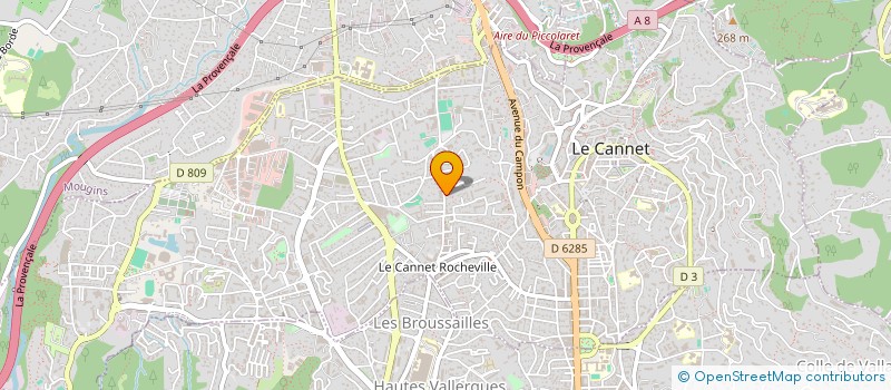 localisation de l'entreprise ETUDES REALIS PROD INDUSTRI AGRO ALIMENT à LE CANNET
