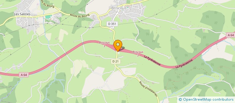 localisation de l'entreprise ETUDES REALISAT INDUST AQUITAINE à BRISCOUS