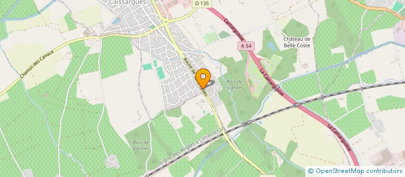 localisation de l'entreprise ETUDES REALISATION CONSTRUCTION  CAISSARGUES