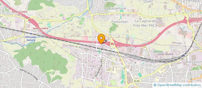 localisation de l'entreprise ETUDES REALISATIONS INGENIERIE CONSTRUCT  SIX-FOURS-LES-PLAGES