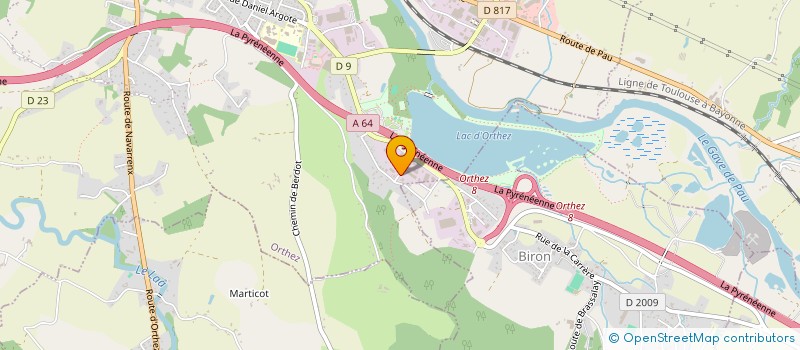 localisation de l'entreprise ETUDES REALISATIONS NEGOCE ASSISTANCE TECHNIQUE à ORTHEZ