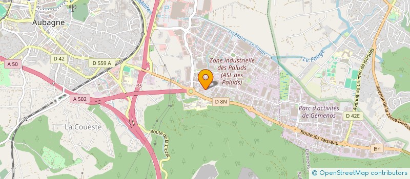 localisation de l'entreprise ETUDES REALISATIONS PARINELLO à AUBAGNE
