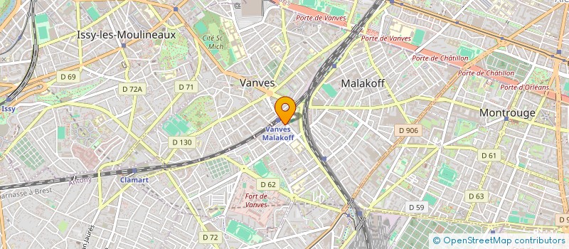 localisation de l'entreprise ETUDES REALISATIONS SYSTEMES à MALAKOFF