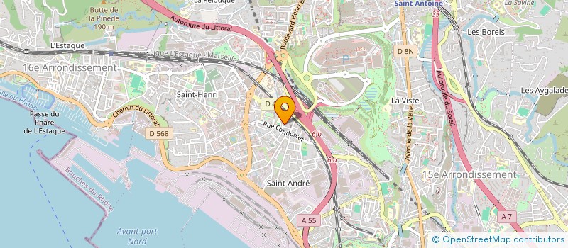 localisation de l'entreprise ETUDES REALISATIONS TRAVAUX BATIMENT à MARSEILLE