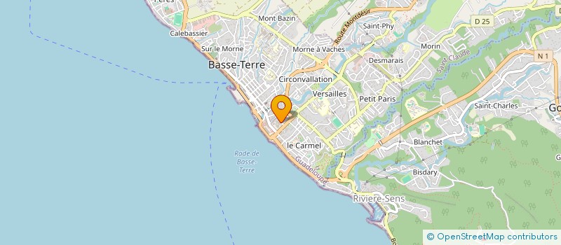 localisation de l'entreprise ETUDES REALISATIONS TRAVAUX DU BATIMENT à BASSE-TERRE