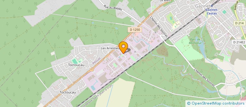 localisation de l'entreprise ETUDES REALISATIONS TRAVAUX ELECTRIQUES  CESTAS