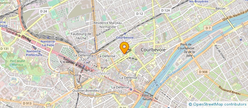 localisation de l'entreprise ETUDES RECH SYSTEMES INFORMATIQUE AUTOMA à COURBEVOIE