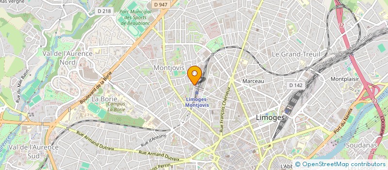 localisation de l'entreprise ETUDES RECHERCHE EXPERTISE TECHNIQUES à LIMOGES