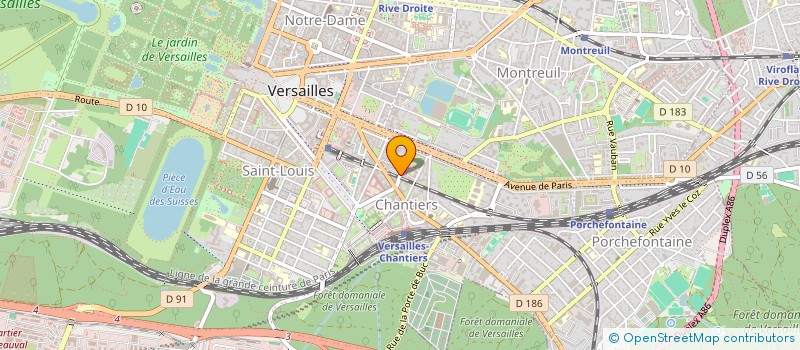 localisation de l'entreprise ETUDES RECHERCHES ACTIONS ET PREVENTION à VERSAILLES