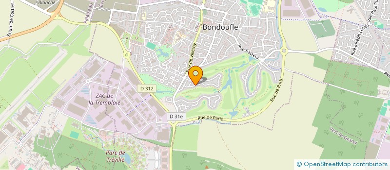 localisation de l'entreprise ETUDES-RESEAUX-VOIX-DONNEES-IMAGE à BONDOUFLE