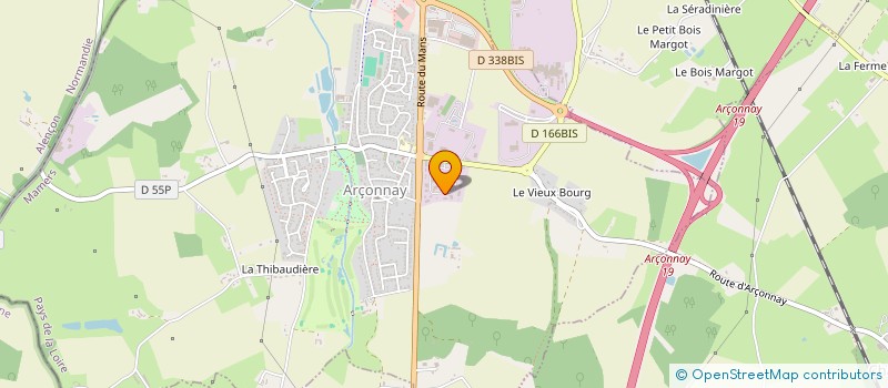 localisation de l'entreprise ETUDES SERRURERIE CHARPENTE  ARCONNAY