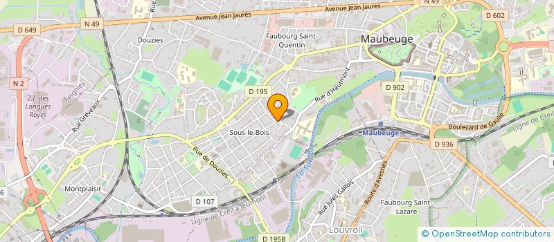 localisation de l'entreprise ETUDES STRUCTURES METALLIQUES - ENGINEERING  MAUBEUGE