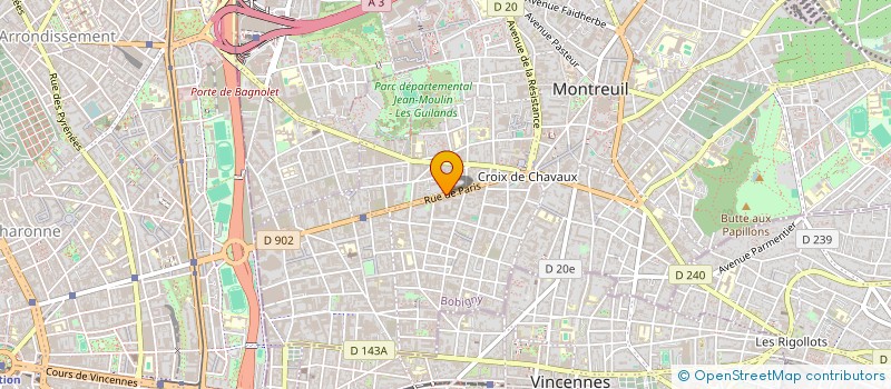 localisation de l'entreprise ETUDES TECH REALISATION TOUS FLUIDES à MONTREUIL