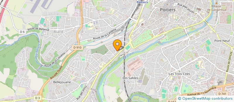 localisation de l'entreprise ETUDES TECHNIQUES BATIMENT  POITIERS