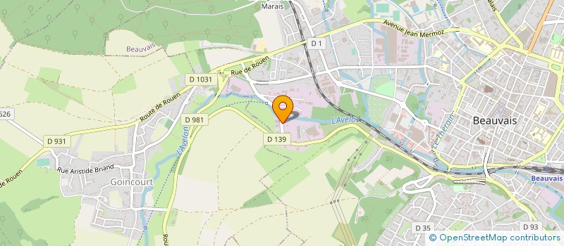 localisation de l'entreprise ETUDES TECHNIQUES BATIMENT SERVICES à BEAUVAIS
