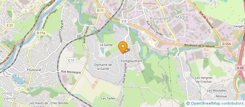 localisation de l'entreprise ETUDES TECHNIQUES DU BATIMENT à LIMOGES