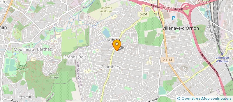 localisation de l'entreprise ETUDES TECHNIQUES TRARIEUX à VILLENAVE-D'ORNON